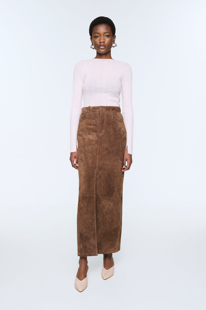 Chicago Suede Maxi Skirt