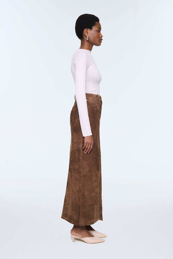 Chicago Suede Maxi Skirt