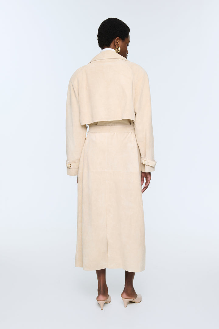 Corrin Suede Trench Coat