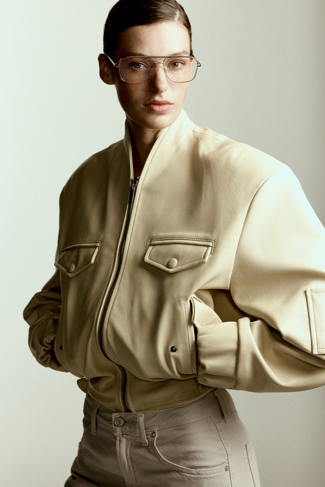 Frankie Leather Bomber