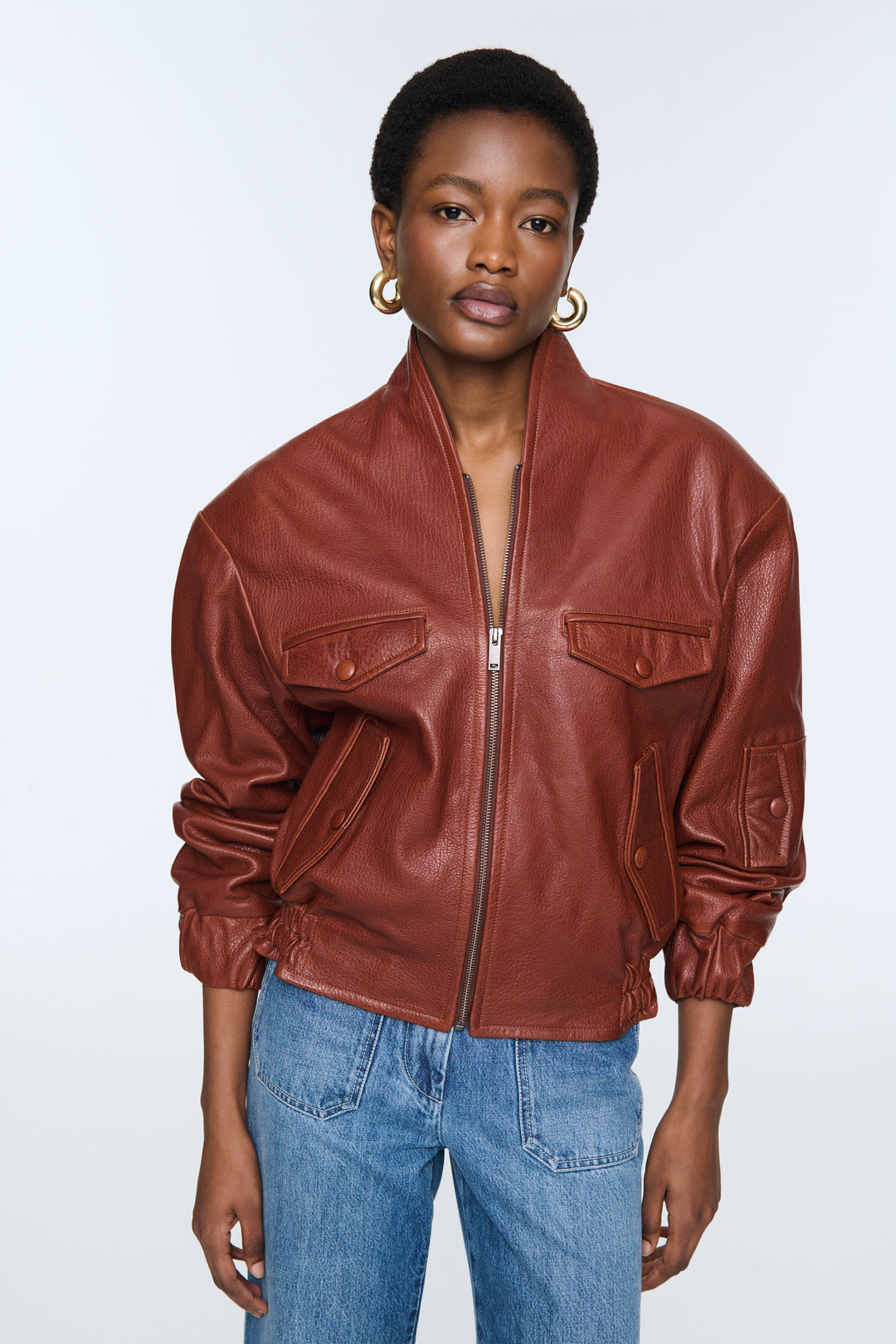 Frankie Leather Bomber