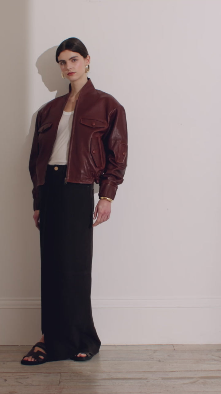 Frankie Leather Bomber