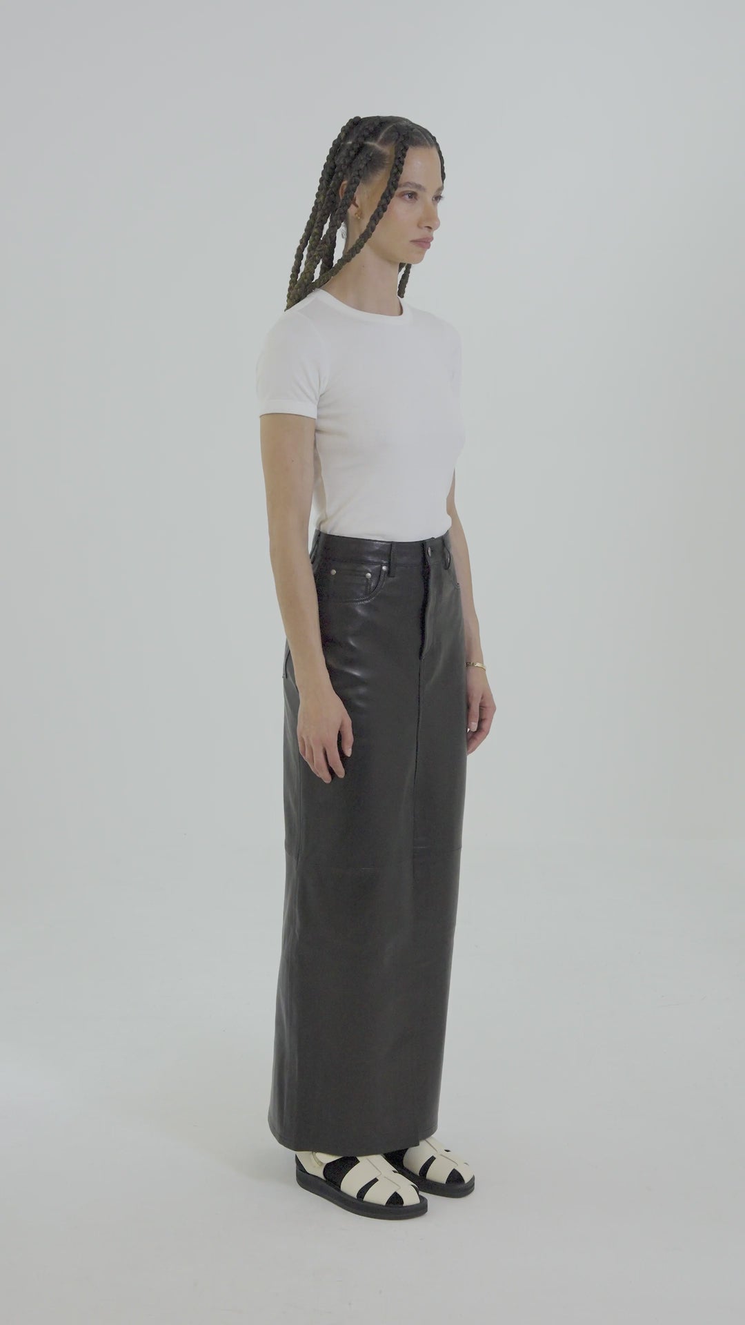 Chicago Leather Maxi Skirt